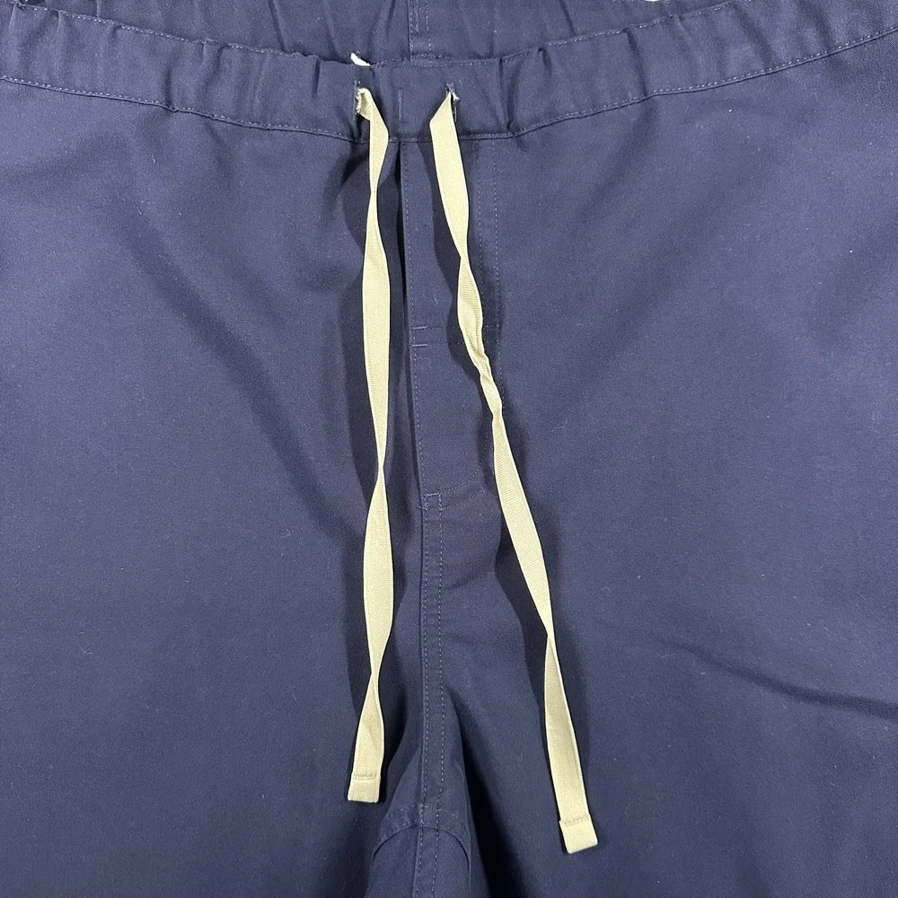 FIGS‎ Technical Collection Pants Mens Large Navy Blue Scrub Drawstring PO 3585
